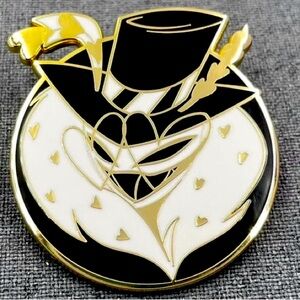 Hazbin Hotel Valentino Gold Enamel Pin